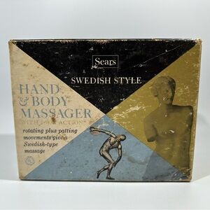 Vintage Sears Swedish Style Hand & Body Massager Dual Action Tested Works